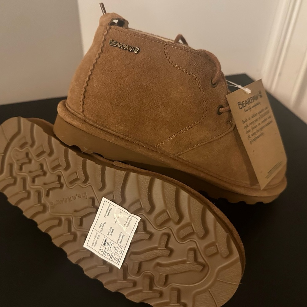 BearPaw Kids Tan Suede "man uggs"